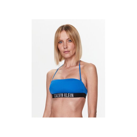Calvin Klein Swimwear Góra od bikini KW0KW01966 Niebieski ze sklepu MODIVO w kategorii Stroje kąpielowe - zdjęcie 168682612