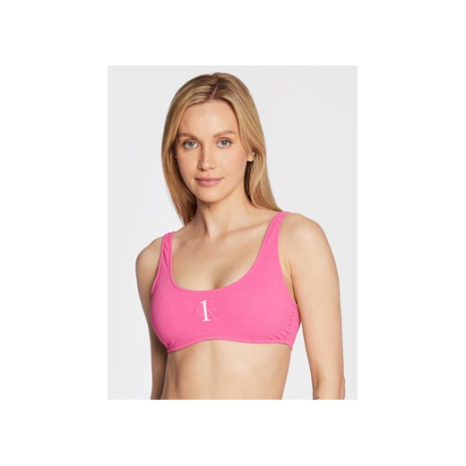 Calvin Klein Swimwear Góra od bikini KW0KW01883 Różowy ze sklepu MODIVO w kategorii Stroje kąpielowe - zdjęcie 168683001