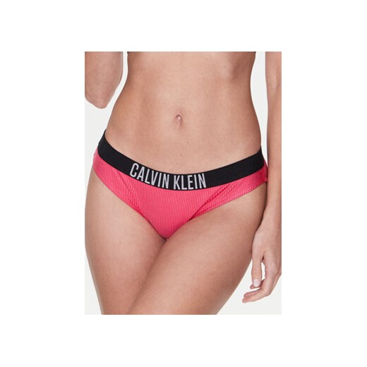 Calvin Klein Swimwear Dół od bikini KW0KW01986 Różowy ze sklepu MODIVO w kategorii Stroje kąpielowe - zdjęcie 168683600