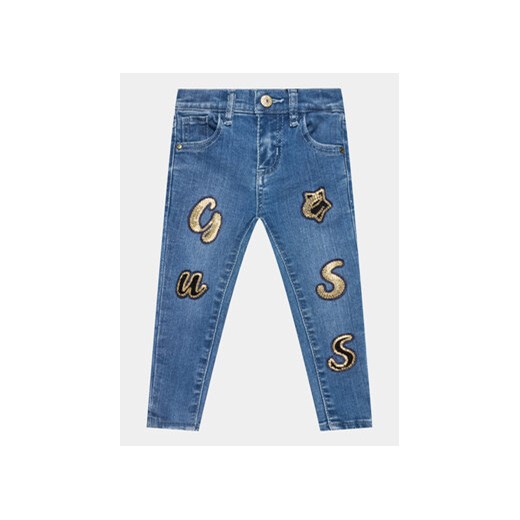 Guess Jeansy K3BA00 D4CA0 Granatowy Skinny Fit ze sklepu MODIVO w kategorii Spodnie dziewczęce - zdjęcie 168683904