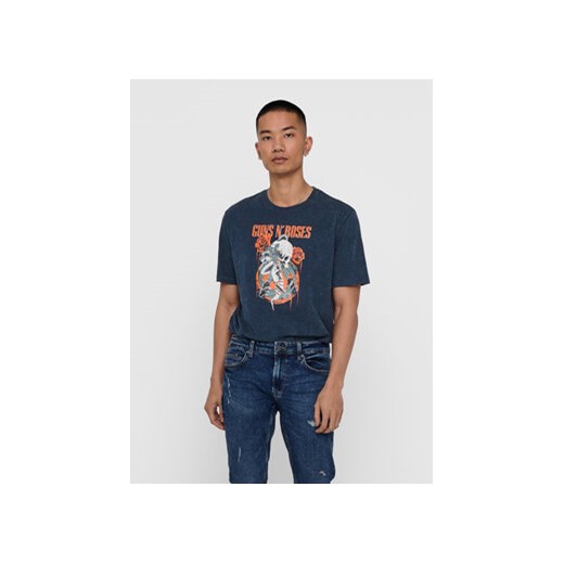 Only & Sons T-Shirt Guns N' Roses 22018622 Granatowy Regular Fit ze sklepu MODIVO w kategorii T-shirty męskie - zdjęcie 168684034