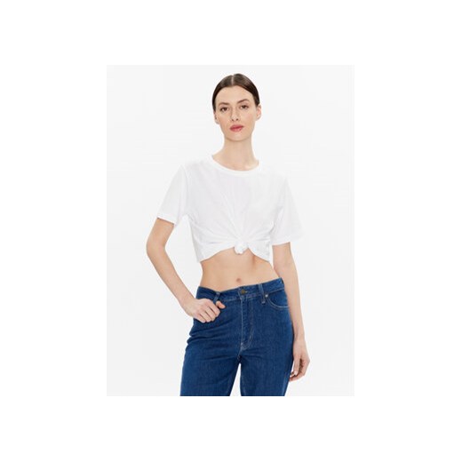 Calvin Klein T-Shirt K20K205410 Biały Regular Fit ze sklepu MODIVO w kategorii Bluzki damskie - zdjęcie 168684330