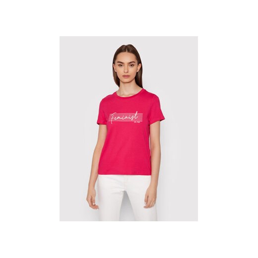 Vero Moda T-Shirt Feminist 10262918 Różowy Regular Fit ze sklepu MODIVO w kategorii Bluzki damskie - zdjęcie 168684511