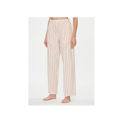 Calvin Klein Underwear Spodnie piżamowe 000QS6893E Różowy Regular Fit ze sklepu MODIVO w kategorii Piżamy damskie - zdjęcie 168684512