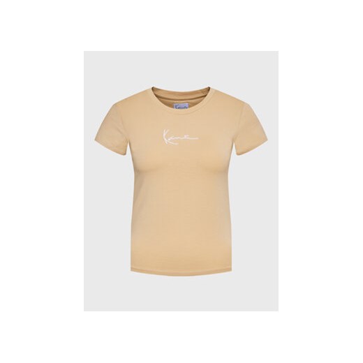 Karl Kani T-Shirt Small Signature 6130617 Beżowy Regular Fit ze sklepu MODIVO w kategorii Bluzki damskie - zdjęcie 168684792
