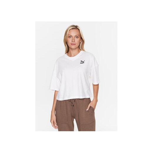 Puma T-Shirt Classics 538052 Biały Oversize ze sklepu MODIVO w kategorii Bluzki damskie - zdjęcie 168684811