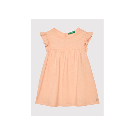 United Colors Of Benetton Sukienka letnia 3Z7QGV002 Pomarańczowy Regular Fit ze sklepu MODIVO w kategorii Sukienki niemowlęce - zdjęcie 168684973