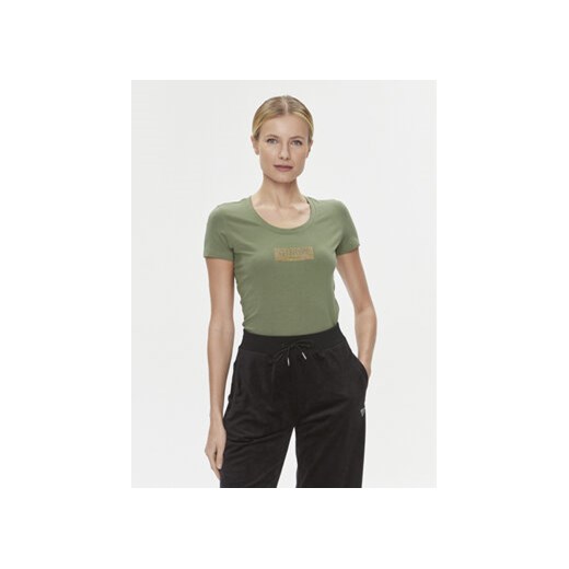 Guess T-Shirt W4RI33 J1314 Zielony Slim Fit ze sklepu MODIVO w kategorii Bluzki damskie - zdjęcie 168685172