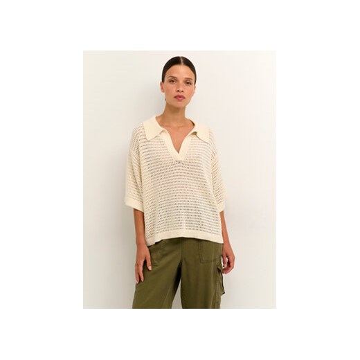 Kaffe Polo Hella 10507466 Biały Loose Fit Kaffe XS MODIVO
