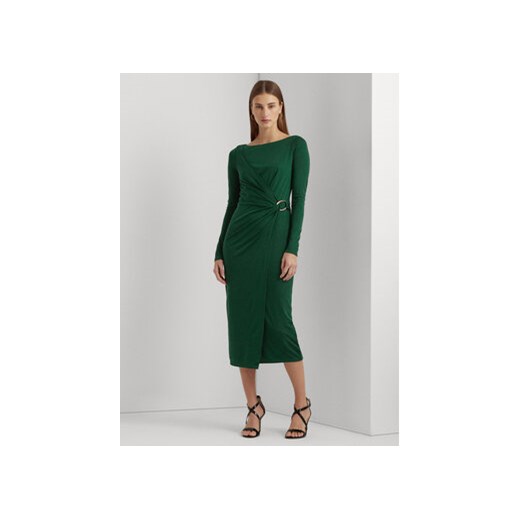 Lauren Ralph Lauren Sukienka koktajlowa 253919794001 Zielony Regular Fit ze sklepu MODIVO w kategorii Sukienki - zdjęcie 168686373