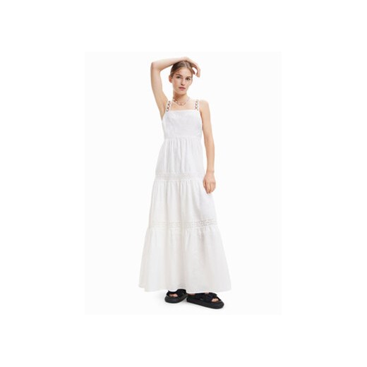 Desigual Sukienka codzienna 23SWVW66 Biały Regular Fit ze sklepu MODIVO w kategorii Sukienki - zdjęcie 168686391