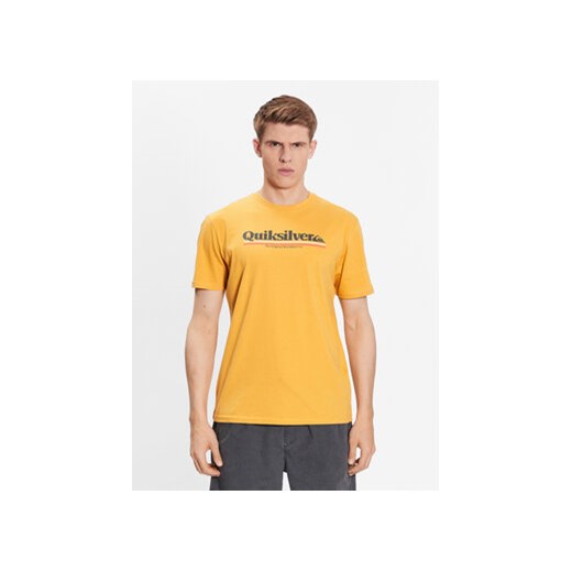 Quiksilver T-Shirt Between The Lines EQYZT07216 Żółty Regular Fit ze sklepu MODIVO w kategorii T-shirty męskie - zdjęcie 168686562