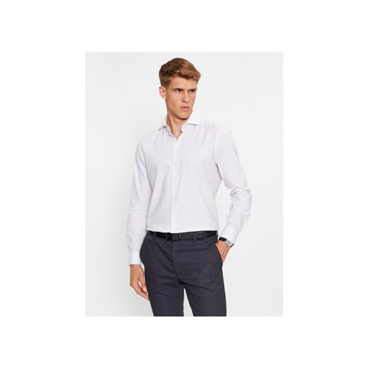 JOOP! Koszula 30038887 Biały Slim Fit ze sklepu MODIVO w kategorii Koszule męskie - zdjęcie 168686593