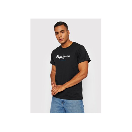 Pepe Jeans T-Shirt Eggo PM508208 Czarny Regular Fit ze sklepu MODIVO w kategorii T-shirty męskie - zdjęcie 168686601