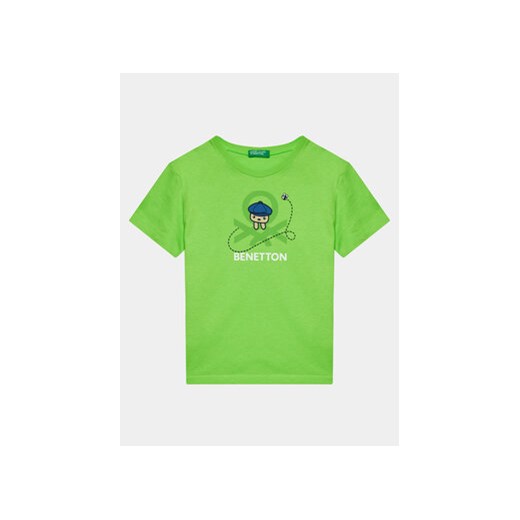 United Colors Of Benetton T-Shirt 3I1XG10CY Zielony Regular Fit ze sklepu MODIVO w kategorii T-shirty chłopięce - zdjęcie 168686713