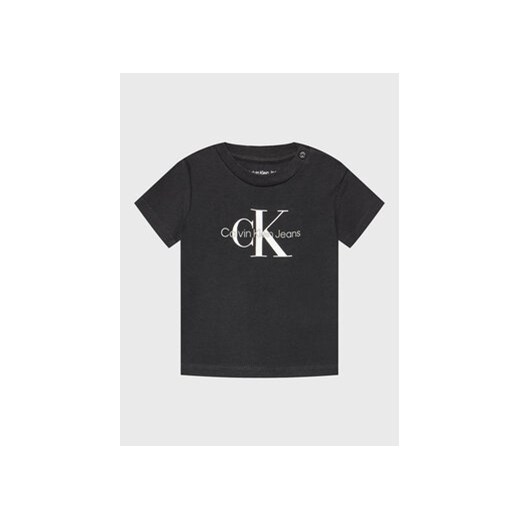 Calvin Klein Jeans T-Shirt Monogram IN0IN00001 Czarny Regular Fit ze sklepu MODIVO w kategorii T-shirty chłopięce - zdjęcie 168686834