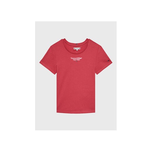 Tommy Hilfiger T-Shirt KG0KG07083 M Różowy Regular Fit ze sklepu MODIVO w kategorii Bluzki dziewczęce - zdjęcie 168687624