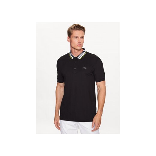 Boss Polo Paule 50488270 Czarny Slim Fit ze sklepu MODIVO w kategorii T-shirty męskie - zdjęcie 168687771