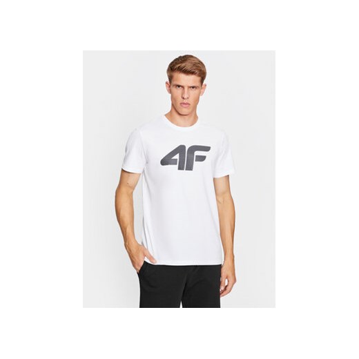 4F T-Shirt 4FAW23TTSHM0877 Biały Regular Fit ze sklepu MODIVO w kategorii T-shirty męskie - zdjęcie 168688414