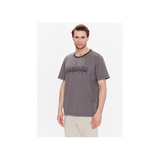 Napapijri T-Shirt S-Santiago NP0A4H2J Szary Regular Fit ze sklepu MODIVO w kategorii T-shirty męskie - zdjęcie 168688684