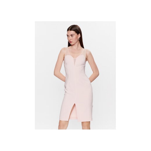 Kontatto Sukienka koktajlowa NO1013 Różowy Slim Fit ze sklepu MODIVO w kategorii Sukienki - zdjęcie 168688982
