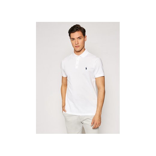 Polo Ralph Lauren Polo 710541705 Biały Slim Fit ze sklepu MODIVO w kategorii T-shirty męskie - zdjęcie 168689571