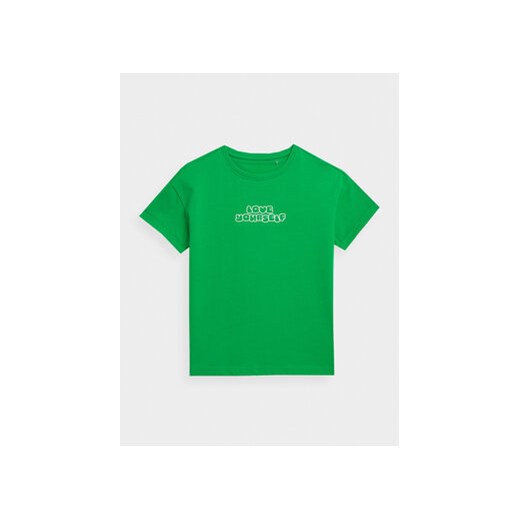 4F T-Shirt 4FJAW23TTSHF0825 Zielony Regular Fit ze sklepu MODIVO w kategorii T-shirty chłopięce - zdjęcie 168689581