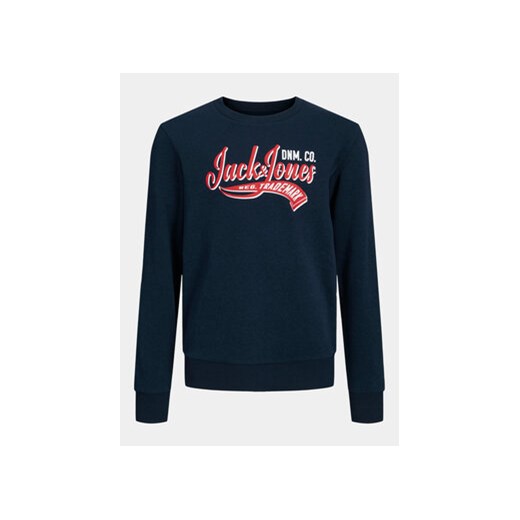 Jack&Jones Junior Bluza Logo 12249309 Granatowy Standard Fit ze sklepu MODIVO w kategorii Bluzy chłopięce - zdjęcie 168689903