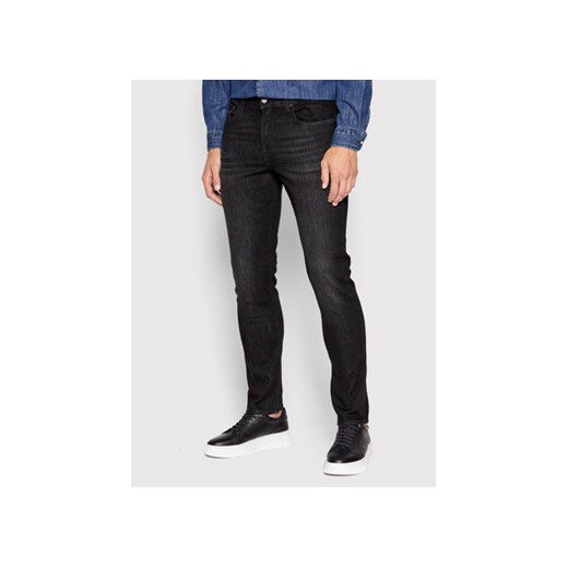 7 For All Mankind Jeansy Slimmy Tapered JSMXB820LK Czarny Slim Fit ze sklepu MODIVO w kategorii Jeansy męskie - zdjęcie 168689911