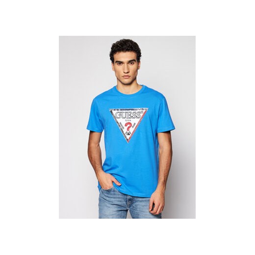 Guess T-Shirt M1RI72 K8FQ1 Niebieski Regular Fit ze sklepu MODIVO w kategorii T-shirty męskie - zdjęcie 168690083