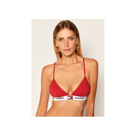 Tommy Hilfiger Biustonosz braletka Padded Triangle Bra UW0UW02243 Czerwony ze sklepu MODIVO w kategorii Biustonosze - zdjęcie 168690100