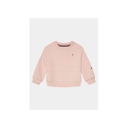 Tommy Hilfiger Bluza Essential Cnk Sweatshirt KG0KG08094 Różowy Regular Fit ze sklepu MODIVO w kategorii Bluzy dziewczęce - zdjęcie 168690194