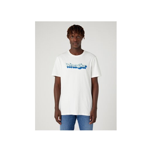 Wrangler T-Shirt W753EEW02 112331890 Biały Regular Fit ze sklepu MODIVO w kategorii T-shirty męskie - zdjęcie 168690494
