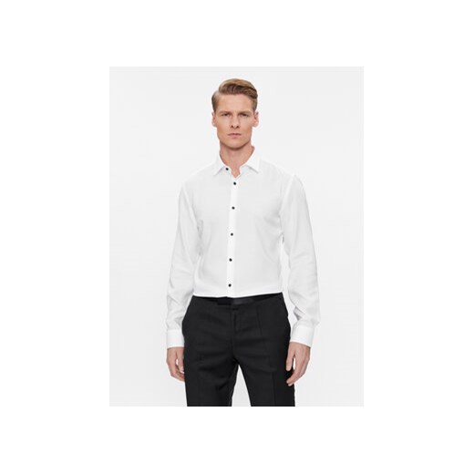 Hugo Koszula Kenno 50500998 Biały Slim Fit ze sklepu MODIVO w kategorii Koszule męskie - zdjęcie 168691062