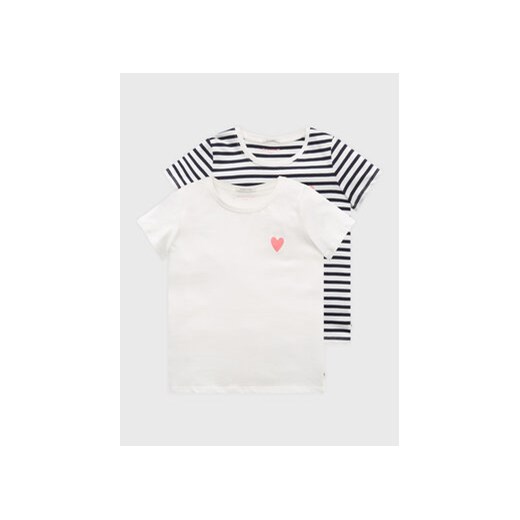 Tom Tailor Komplet 2 t-shirtów 1032157 Biały Regular Fit ze sklepu MODIVO w kategorii Bluzki dziewczęce - zdjęcie 168691101