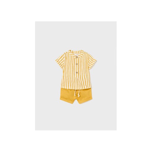 Mayoral Komplet koszula i szorty materiałowe 1265 Żółty Regular Fit ze sklepu MODIVO w kategorii Komplety niemowlęce - zdjęcie 168691170