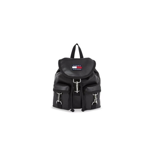 Tommy Jeans Plecak Tjw Heritage Flap Backpack AW0AW15435 Czarny ze sklepu MODIVO w kategorii Plecaki - zdjęcie 168691463