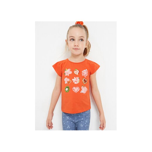 Mayoral T-Shirt 3071 Pomarańczowy ze sklepu MODIVO w kategorii Bluzki dziewczęce - zdjęcie 168691651