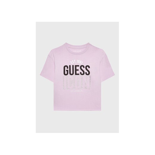 Guess T-Shirt J3RI13 K8HM3 Fioletowy Regular Fit ze sklepu MODIVO w kategorii T-shirty chłopięce - zdjęcie 168692253