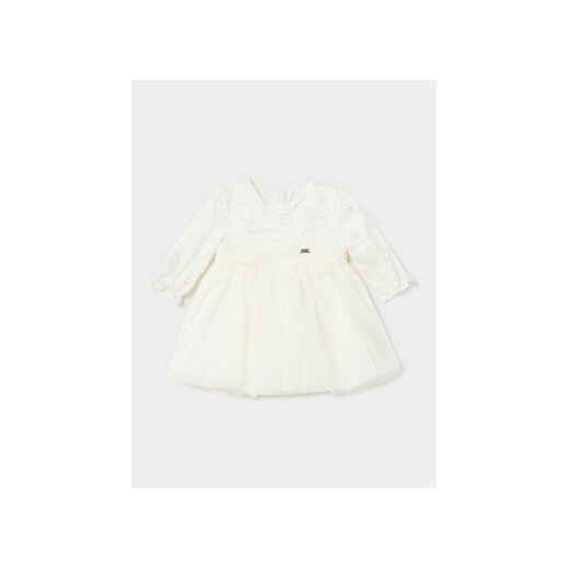Mayoral Sukienka elegancka 2.855 Écru Regular Fit Mayoral 18M promocyjna cena MODIVO