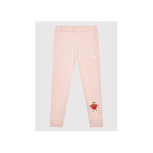 Puma Spodnie dresowe Fruitmates 847317 Różowy Regular Fit ze sklepu MODIVO w kategorii Spodnie dziewczęce - zdjęcie 168692594