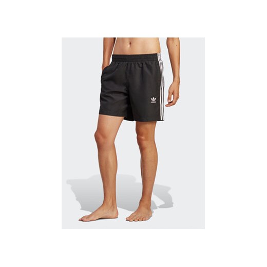 adidas Szorty kąpielowe Originals Adicolor 3-Stripes Swim Shorts HT4406 Czarny Regular Fit ze sklepu MODIVO w kategorii Kąpielówki - zdjęcie 168693453