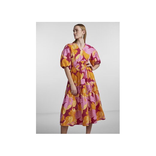 YAS Sukienka 26029918 Fioletowy Regular Fit ze sklepu MODIVO w kategorii Sukienki - zdjęcie 168693541