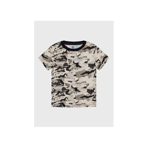 adidas T-Shirt Allover HK0276 Beżowy Regular Fit ze sklepu MODIVO w kategorii T-shirty chłopięce - zdjęcie 168693593