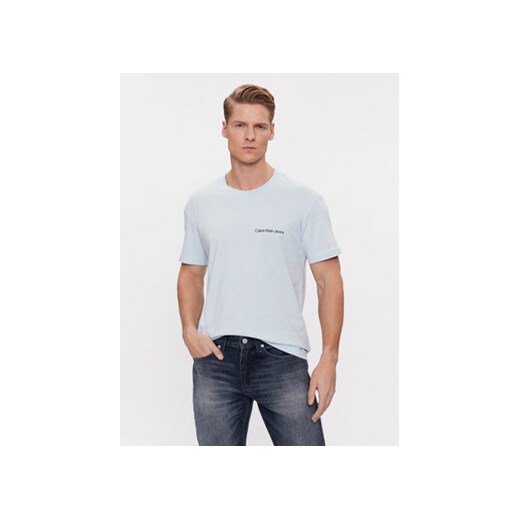 Calvin Klein Jeans T-Shirt Institutional J30J324671 Niebieski Regular Fit ze sklepu MODIVO w kategorii T-shirty męskie - zdjęcie 168693991
