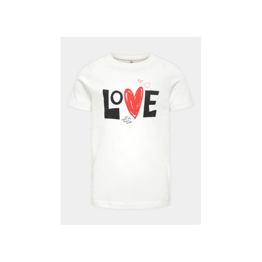 Kids ONLY T-Shirt Loovi 15317866 Biały Regular Fit ze sklepu MODIVO w kategorii Bluzki dziewczęce - zdjęcie 168694143