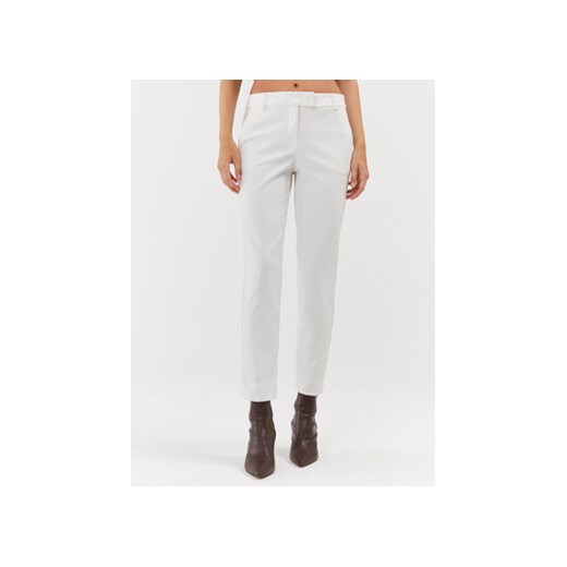 Marella Spodnie materiałowe Pirro 2331360738200 Biały Regular Fit ze sklepu MODIVO w kategorii Spodnie damskie - zdjęcie 168694204