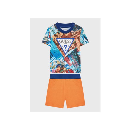 Guess Komplet t-shirt i szorty sportowe I3GG00 K8HM3 Kolorowy Regular Fit ze sklepu MODIVO w kategorii Komplety niemowlęce - zdjęcie 168694520