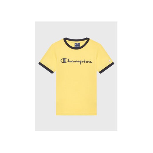 Champion T-Shirt 306286 Żółty Regular Fit ze sklepu MODIVO w kategorii T-shirty chłopięce - zdjęcie 168694852