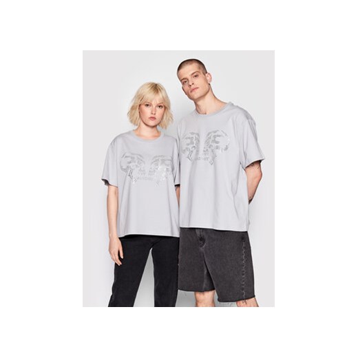 Mindout T-Shirt Unisex Szary Oversize ze sklepu MODIVO w kategorii Bluzki damskie - zdjęcie 168695223